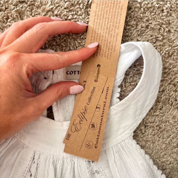 NWT Natural Cotton White The Eclipse Collection White Sun Dress size XL - Picture 4 of 6